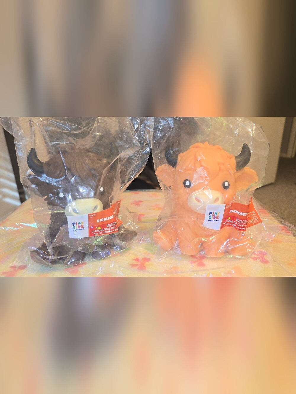 🐮 GIANT Highland Cow Squish Toy - Orange and Dark Brown 🐮